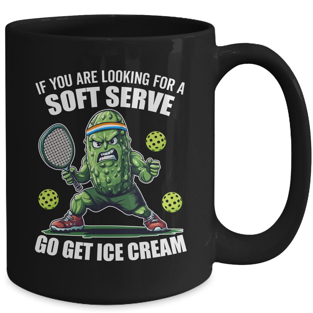 Funny Pickleball Player Pickle Tennis Soft Serve Ice Cream Mug | siriusteestore