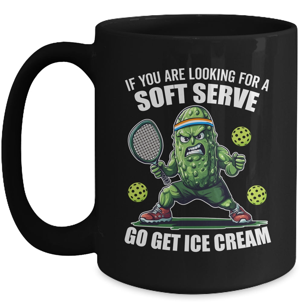 Funny Pickleball Player Pickle Tennis Soft Serve Ice Cream Mug | siriusteestore