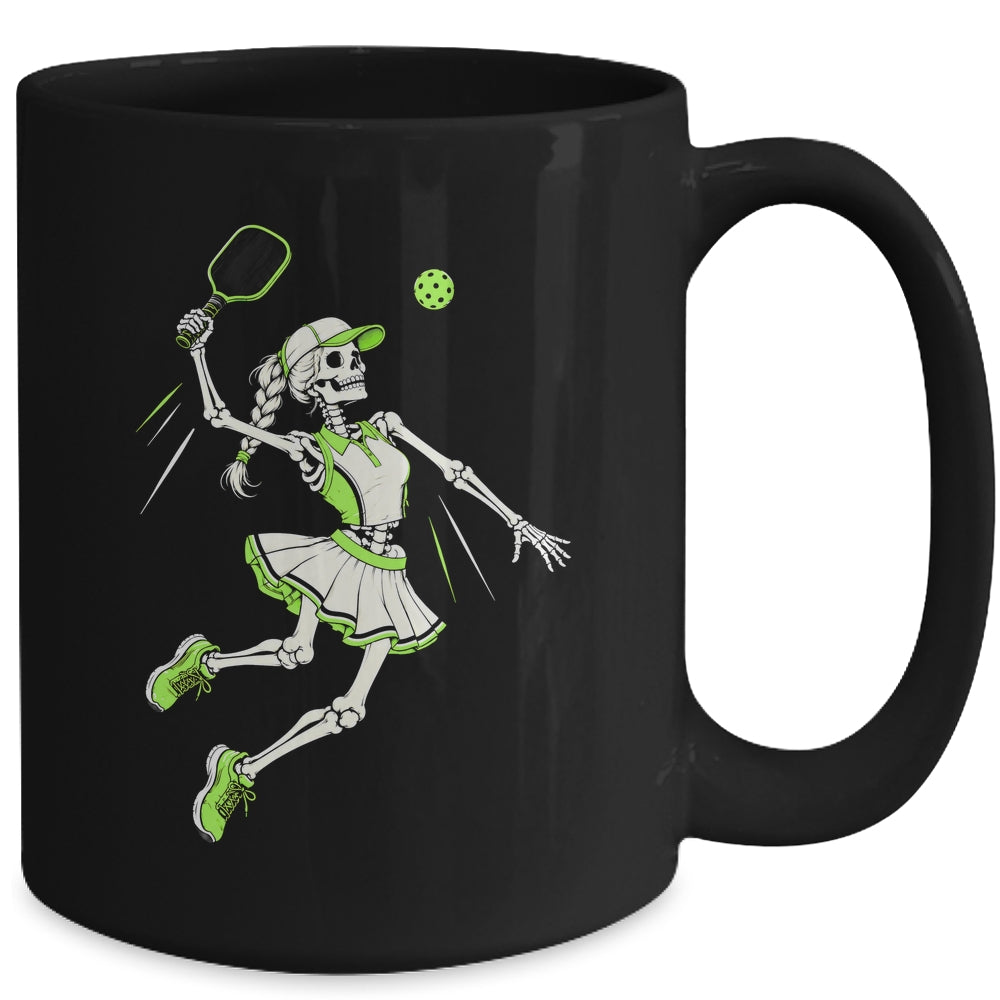 Funny Pickleball Skeleton Halloween Sport Spooky Women Mug | siriusteestore