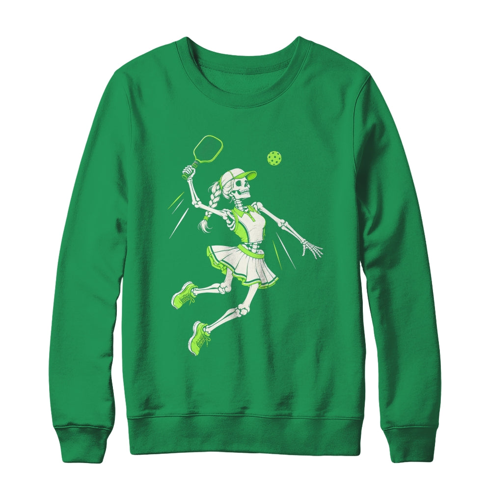 Funny Pickleball Skeleton Halloween Sport Spooky Women Shirt & Sweatshirt | siriusteestore