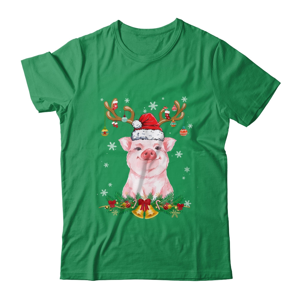 Funny Pig Reindeer Lights Ornament Santa Christmas Xmas Shirt & Sweatshirt | siriusteestore