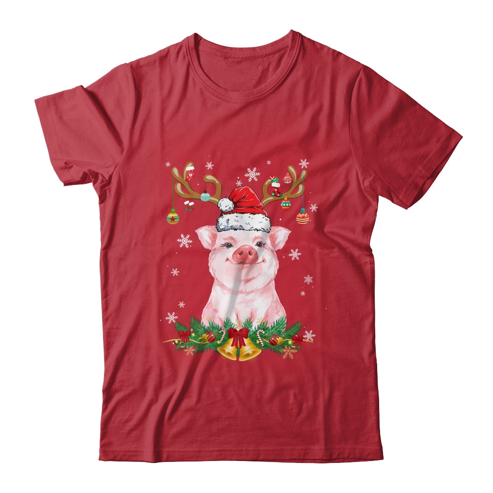 Funny Pig Reindeer Lights Ornament Santa Christmas Xmas Shirt & Sweatshirt | siriusteestore