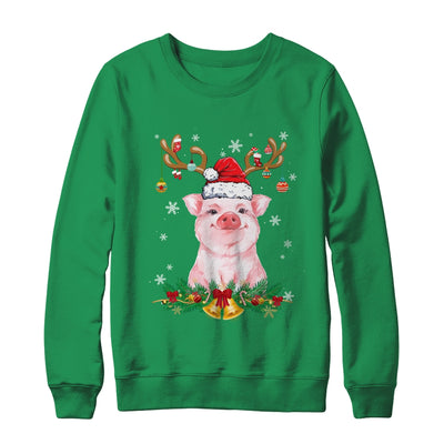 Funny Pig Reindeer Lights Ornament Santa Christmas Xmas Shirt & Sweatshirt | siriusteestore