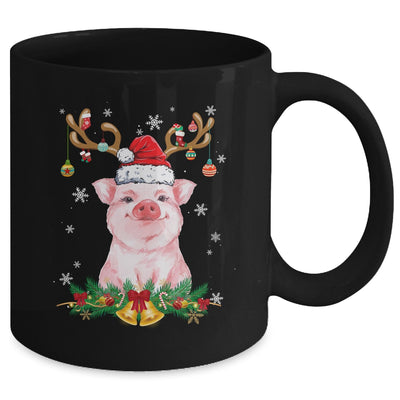 Funny Pig Reindeer Lights Ornament Santa Christmas Xmas Mug | siriusteestore