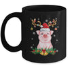 Funny Pig Reindeer Lights Ornament Santa Christmas Xmas Mug | siriusteestore