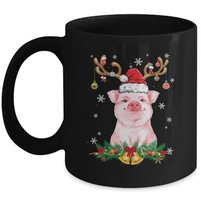 Funny Pig Reindeer Lights Ornament Santa Christmas Xmas Mug | siriusteestore