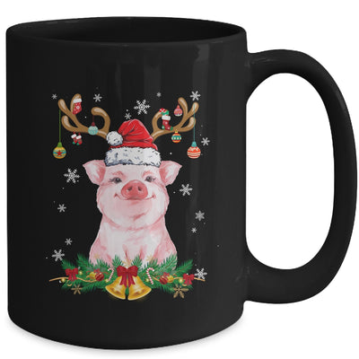Funny Pig Reindeer Lights Ornament Santa Christmas Xmas Mug | siriusteestore