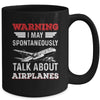 Funny Pilot I May Talk About Airplanes Aviation Airplane Mug | siriusteestore