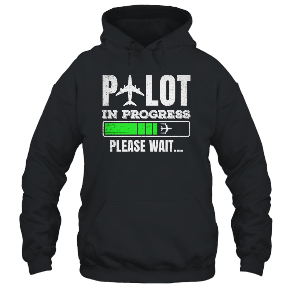 Funny Pilot In Progress Funny Future Pilot Aviation Airplane Shirt & Hoodie | siriusteestore