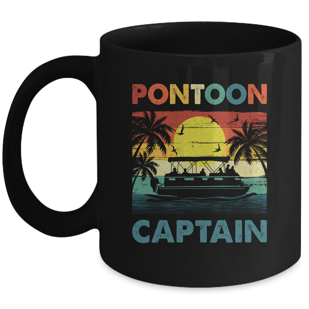 Funny Pontoon Boat For Men Women Vintage Pontoon Captain Mug | siriusteestore