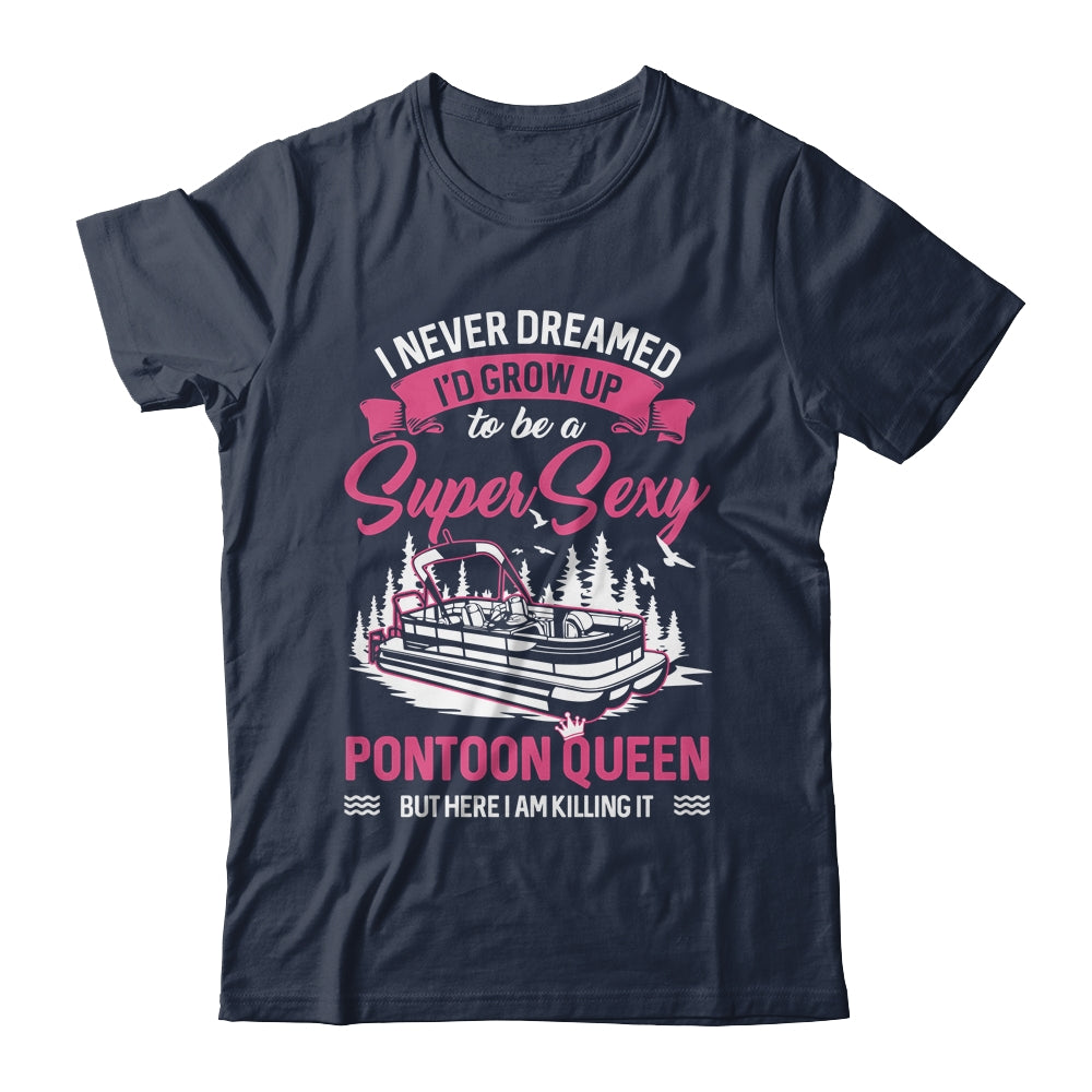 Funny Pontoon Captain Design For Women Girls Boat Captain Shirt & Tank Top | siriusteestore