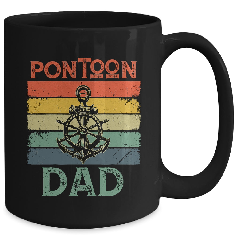 Funny Pontoon Dad Boat Owner Boating Pontoon Captain Men Mug | siriusteestore