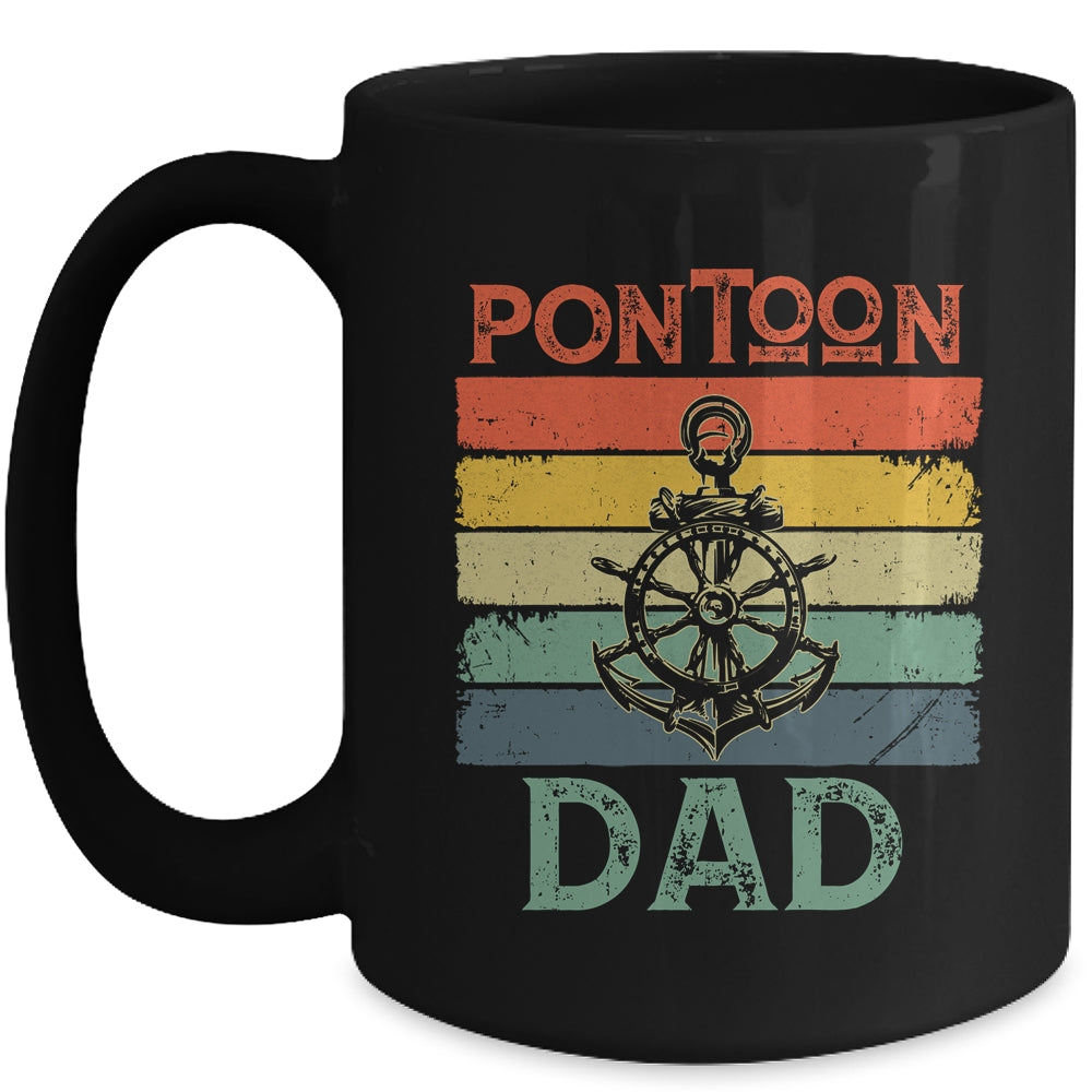 Funny Pontoon Dad Boat Owner Boating Pontoon Captain Men Mug | siriusteestore