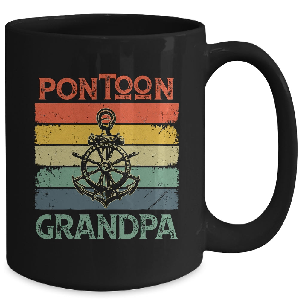 Funny Pontoon Grandpa Boat Owner Boating Pontoon Captain Mug | siriusteestore