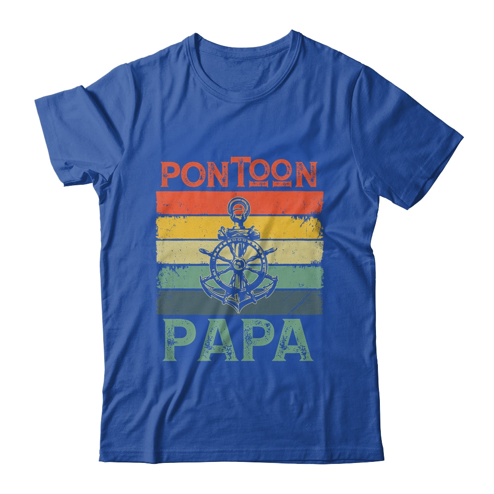 Funny Pontoon Papa Boat Owner Boating Pontoon Captain Men Shirt & Hoodie | siriusteestore