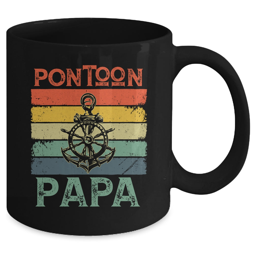 Funny Pontoon Papa Boat Owner Boating Pontoon Captain Men Mug | siriusteestore