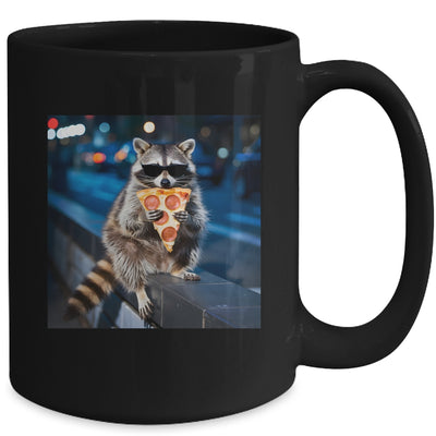 Funny Raccoon Eating Pizza Cute Animal Meme Men Women Mug | siriusteestore