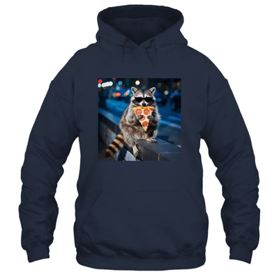 Funny Raccoon Eating Pizza Cute Animal Meme Men Women Shirt & Tank Top | siriusteestore