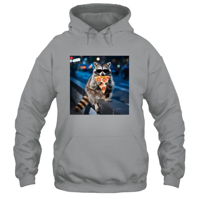 Funny Raccoon Eating Pizza Cute Animal Meme Men Women Shirt & Tank Top | siriusteestore