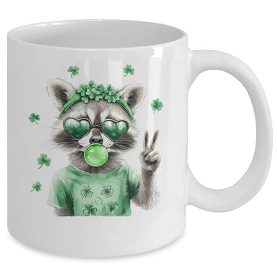 Funny Raccoon St Patrick's Day Retro Coquette Lucky Irish Mug | siriusteestore