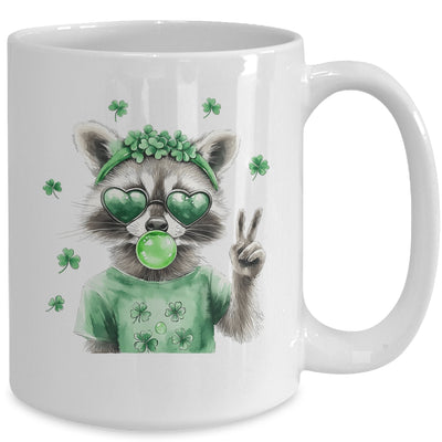 Funny Raccoon St Patrick's Day Retro Coquette Lucky Irish Mug | siriusteestore