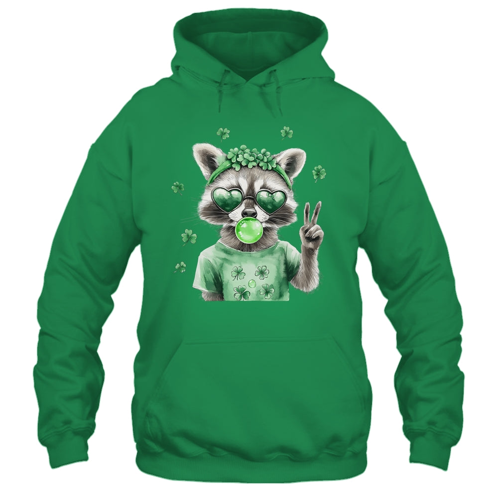 Funny Raccoon St Patrick's Day Retro Coquette Lucky Irish Shirt & Hoodie | siriusteestore