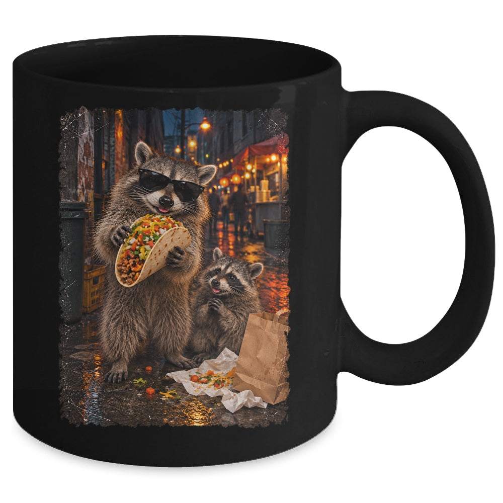 Funny Raccoons Men Women Eating Taco Meme Trash Panda Food Mug | siriusteestore