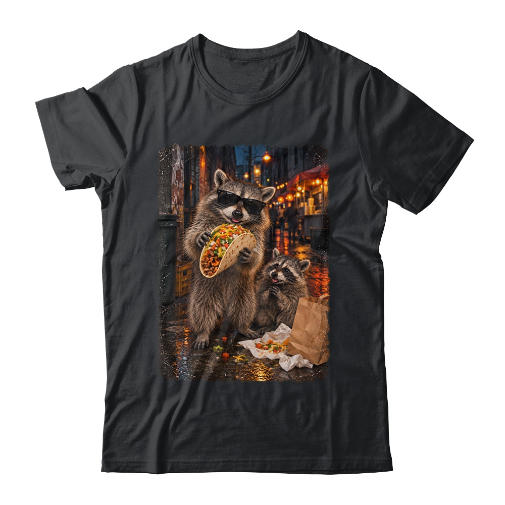 Funny Raccoons Men Women Eating Taco Meme Trash Panda Food Shirt & Tank Top | siriusteestore