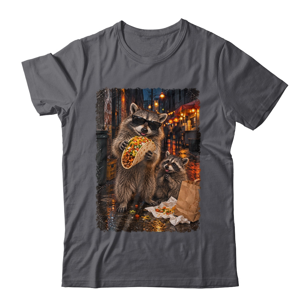 Funny Raccoons Men Women Eating Taco Meme Trash Panda Food Shirt & Tank Top | siriusteestore