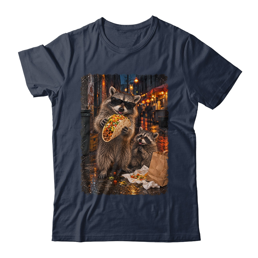 Funny Raccoons Men Women Eating Taco Meme Trash Panda Food Shirt & Tank Top | siriusteestore