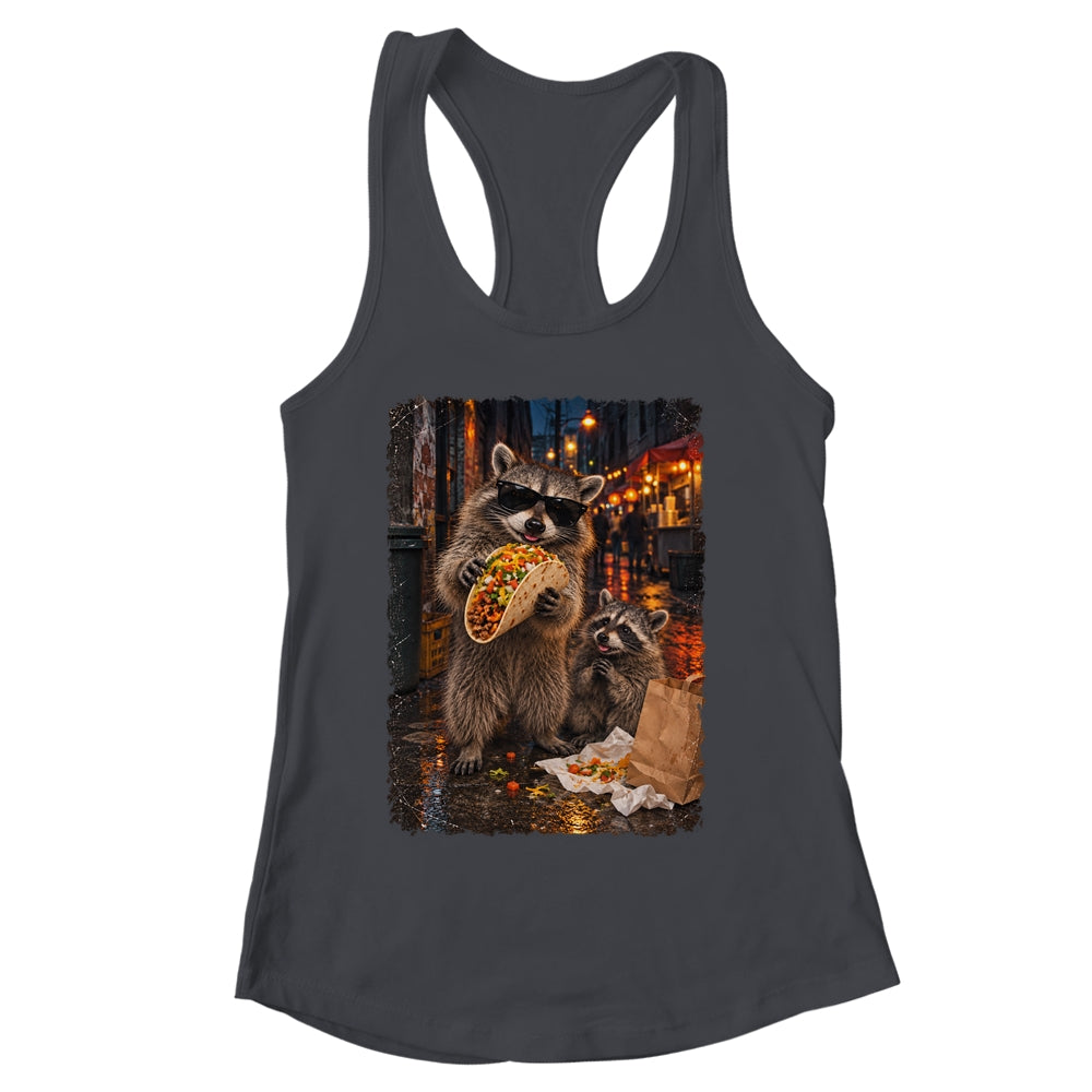 Funny Raccoons Men Women Eating Taco Meme Trash Panda Food Shirt & Tank Top | siriusteestore