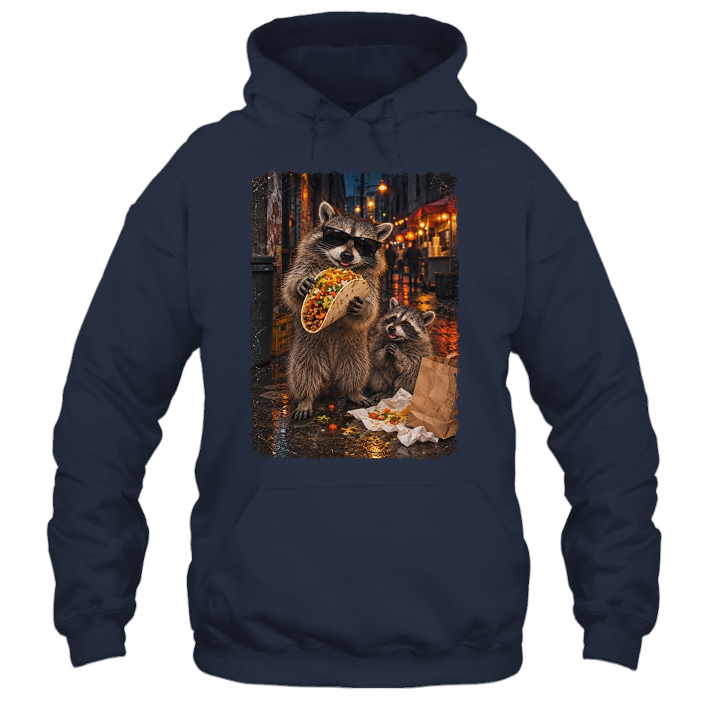 Funny Raccoons Men Women Eating Taco Meme Trash Panda Food Shirt & Tank Top | siriusteestore