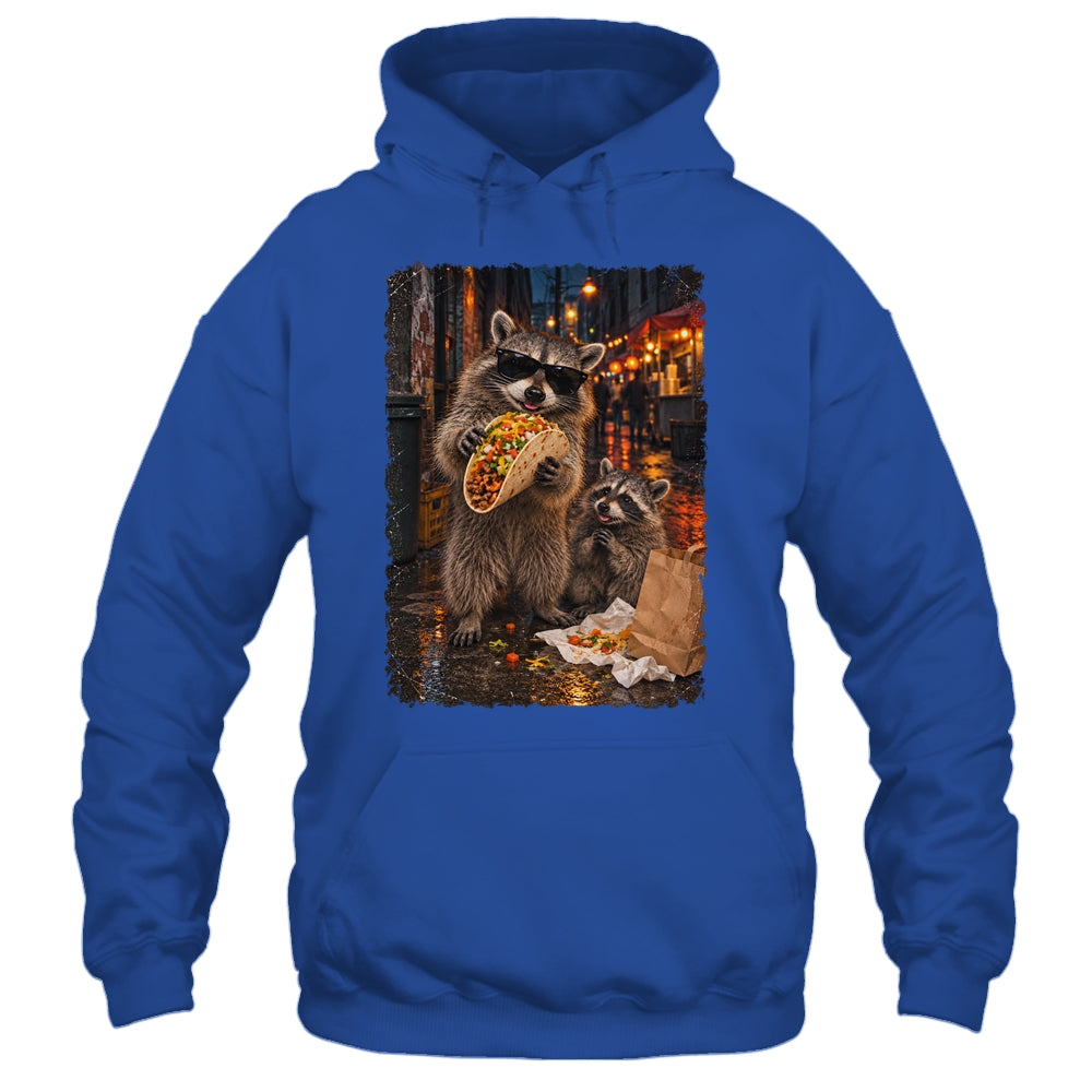 Funny Raccoons Men Women Eating Taco Meme Trash Panda Food Shirt & Tank Top | siriusteestore