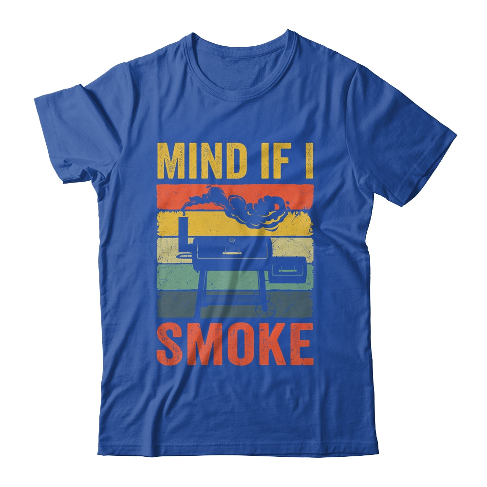 Funny Retro BBQ Party Smoker Chef Dad Mind If I Smoke Shirt & Hoodie | siriusteestore