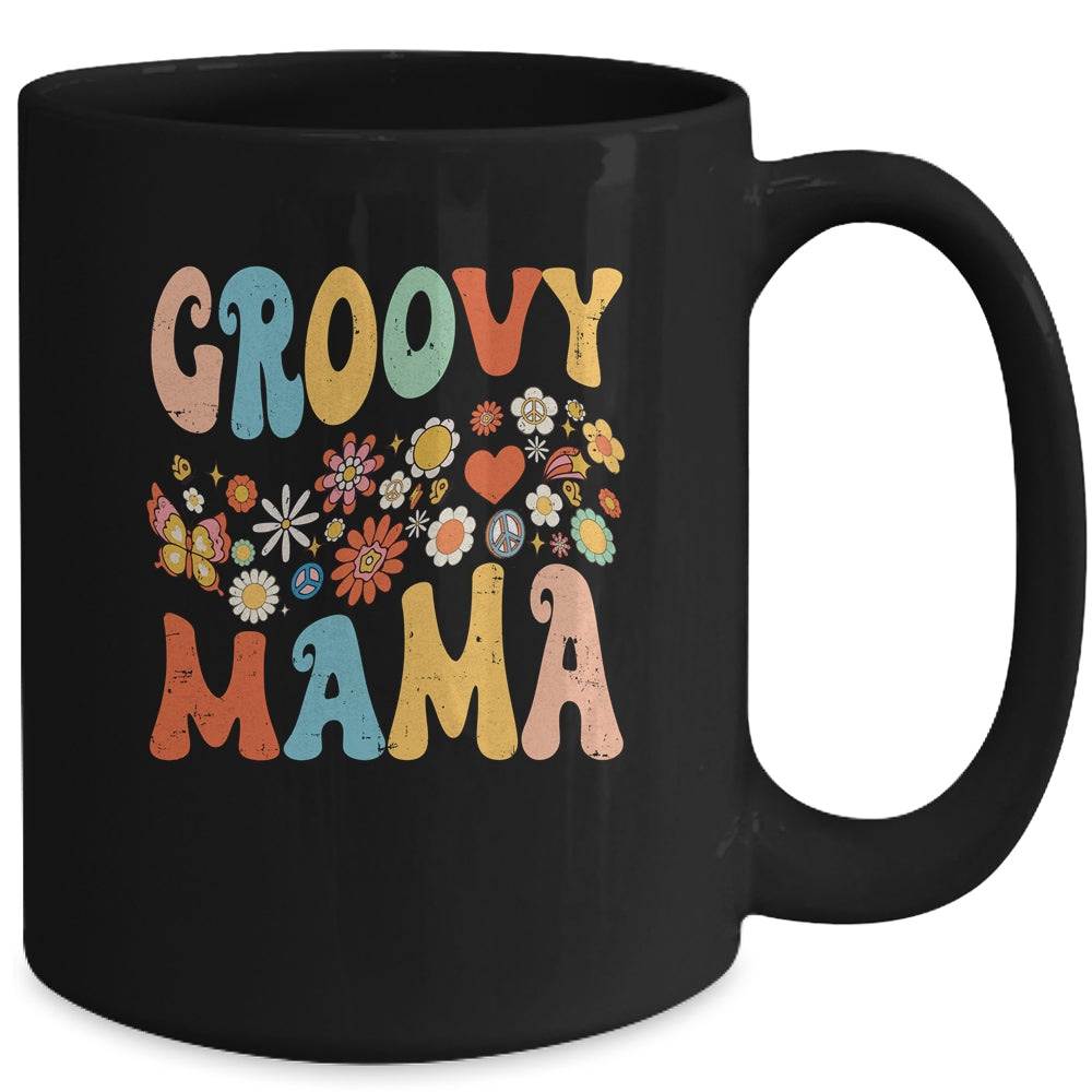 Funny Retro Groovy Birthday Family Matching Cute Groovy Mama Shirt & Tank Top | siriusteestore