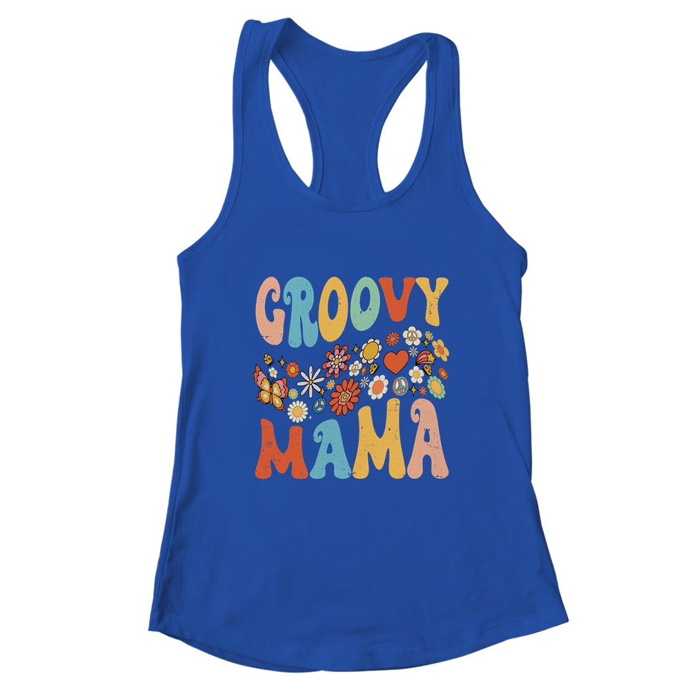 Funny Retro Groovy Birthday Family Matching Cute Groovy Mama