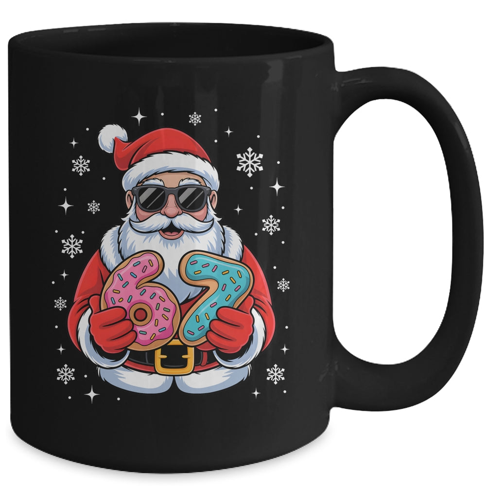 Funny Santa 67 Ice Cream Drip Christmas Xmas Teens Boys Kids Mug | siriusteestore