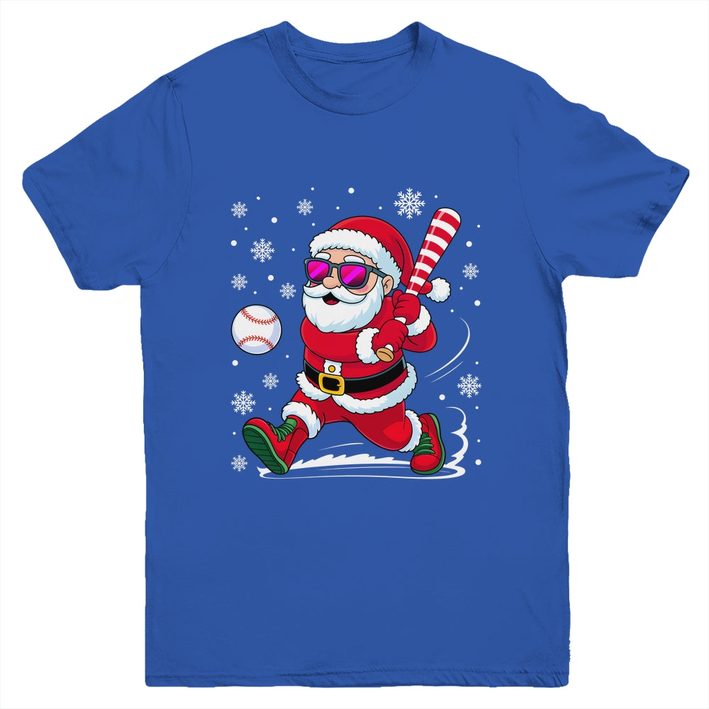 Funny Santa Baseball Christmas Xmas Men Boy Santa Holiday Youth Shirt | siriusteestore
