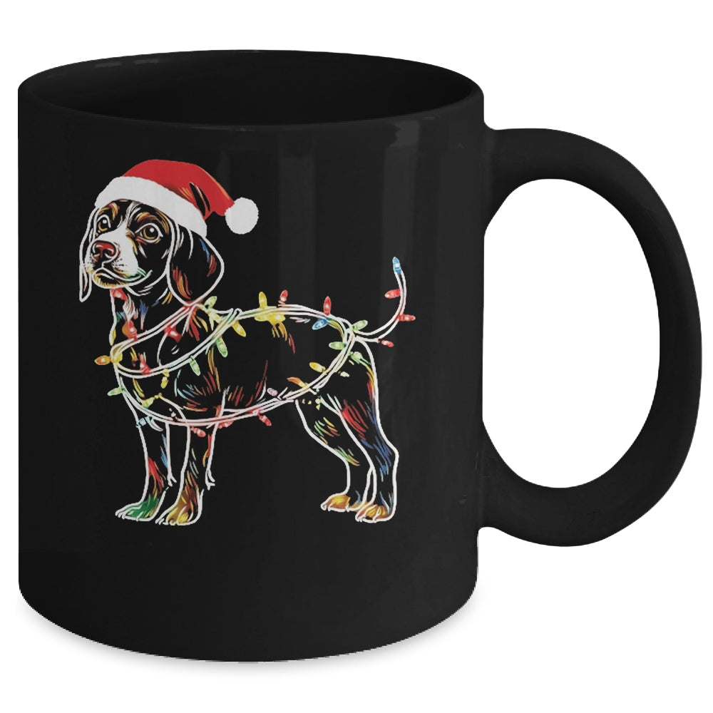 Funny Santa Beagle Retriever Christmas Lights Dog Lover Mug | siriusteestore