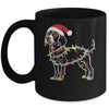 Funny Santa Beagle Retriever Christmas Lights Dog Lover Mug | siriusteestore