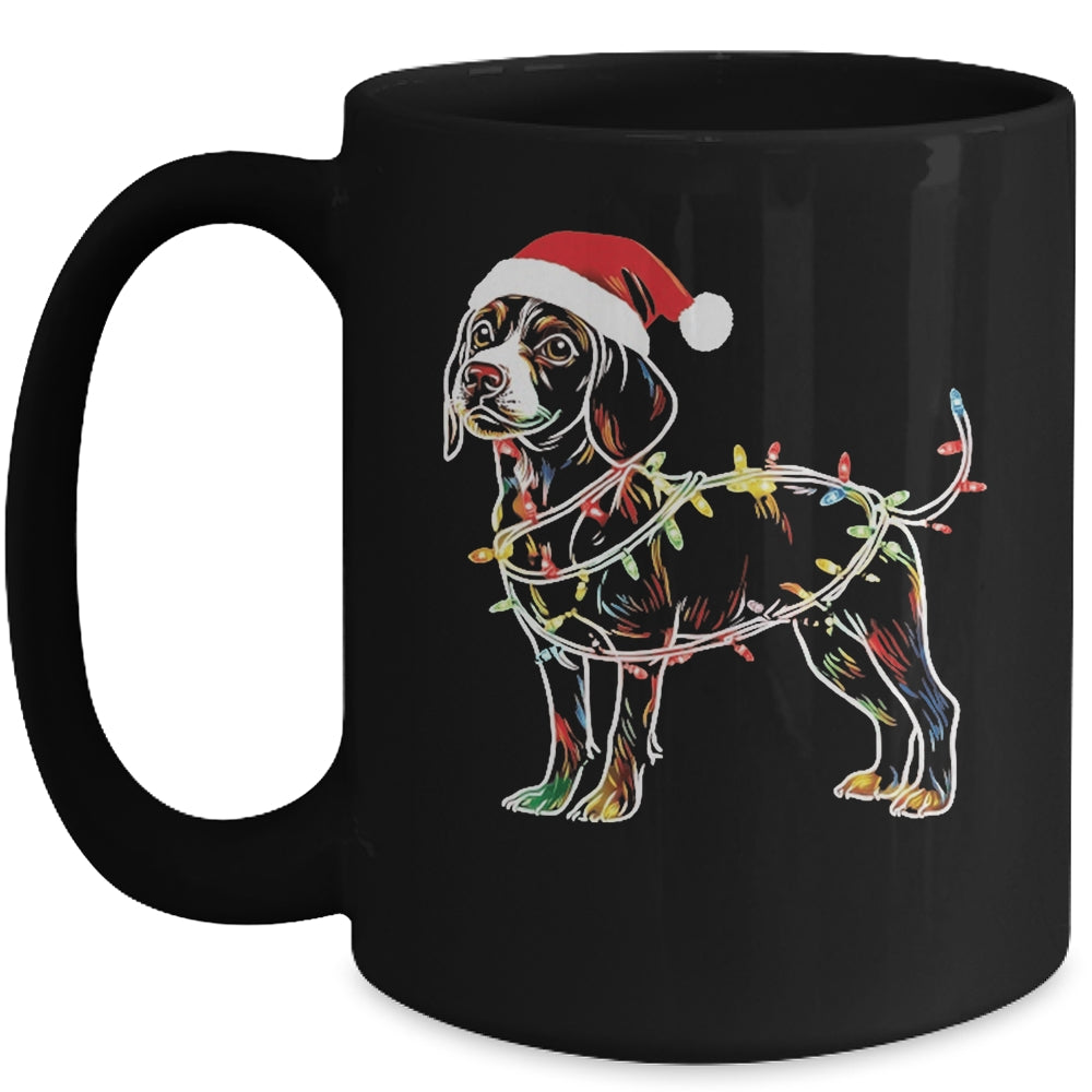 Funny Santa Beagle Retriever Christmas Lights Dog Lover Mug | siriusteestore
