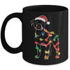 Funny Santa Boxer Retriever Christmas Lights Dog Lover Mug | siriusteestore