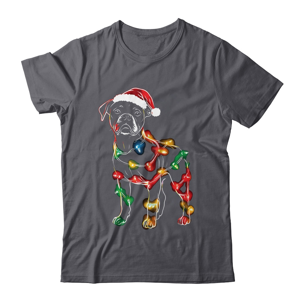 Funny Santa Boxer Retriever Christmas Lights Dog Lover Shirt & Sweatshirt | siriusteestore