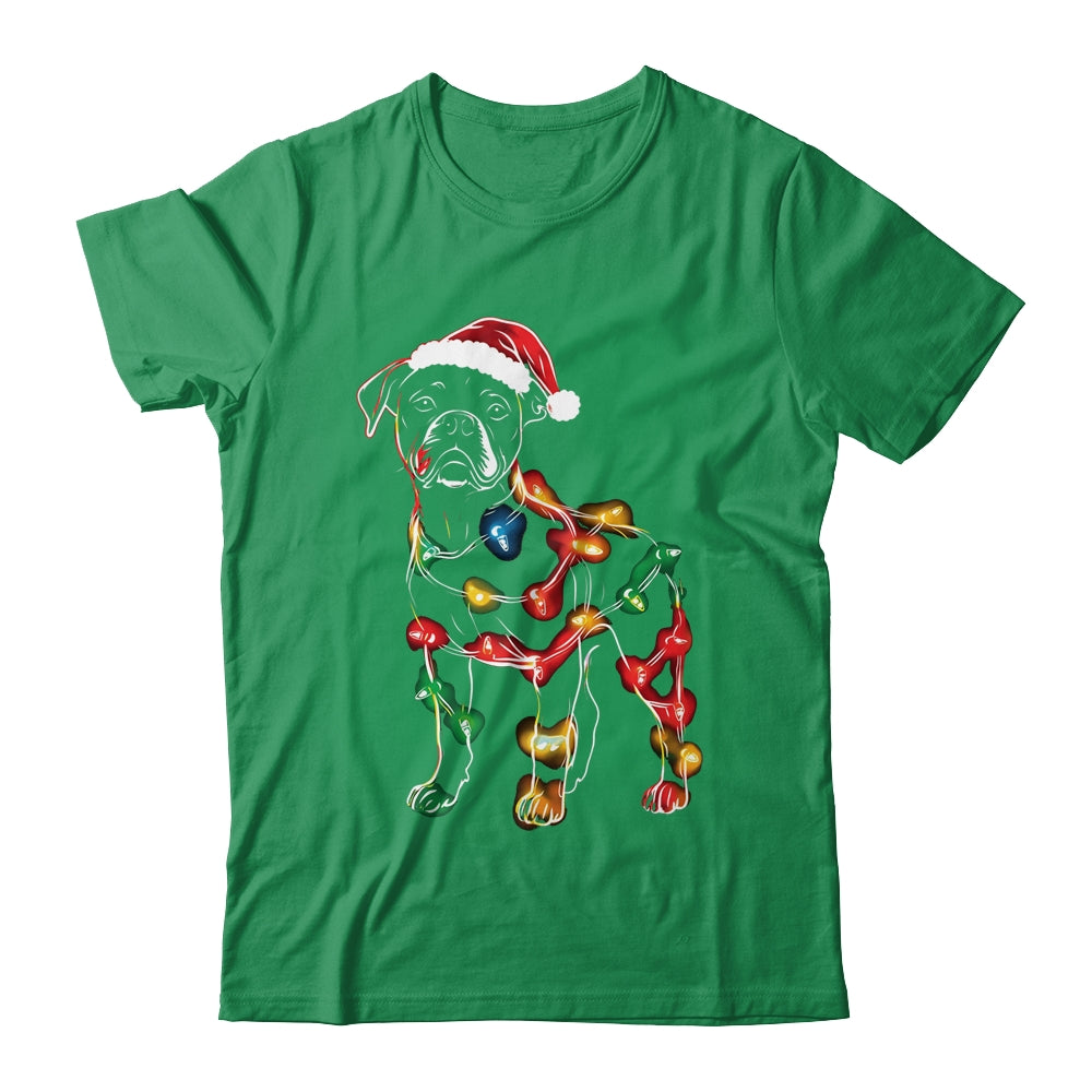 Funny Santa Boxer Retriever Christmas Lights Dog Lover Shirt & Sweatshirt | siriusteestore