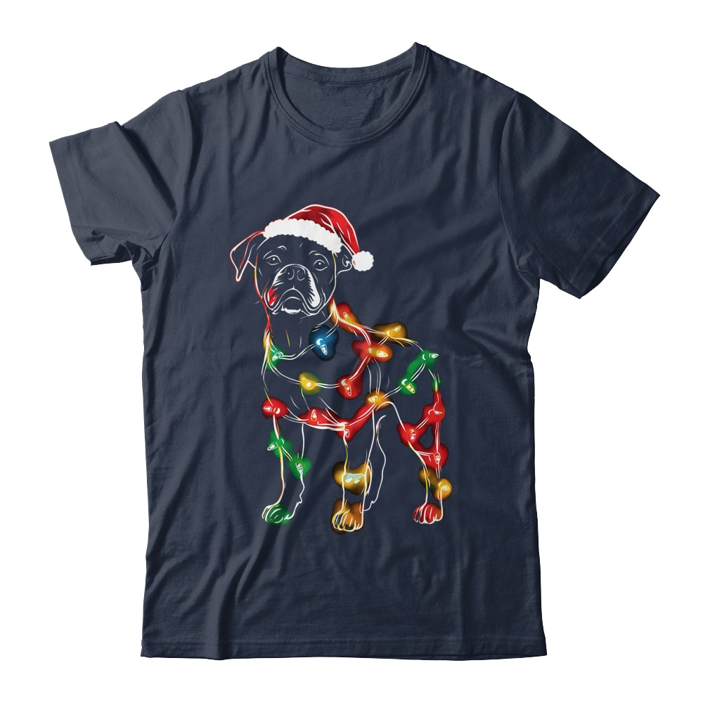 Funny Santa Boxer Retriever Christmas Lights Dog Lover Shirt & Sweatshirt | siriusteestore
