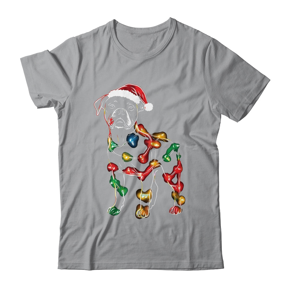 Funny Santa Boxer Retriever Christmas Lights Dog Lover Shirt & Sweatshirt | siriusteestore