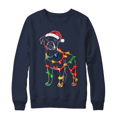 Funny Santa Boxer Retriever Christmas Lights Dog Lover Shirt & Sweatshirt | siriusteestore