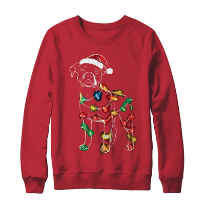 Funny Santa Boxer Retriever Christmas Lights Dog Lover Shirt & Sweatshirt | siriusteestore