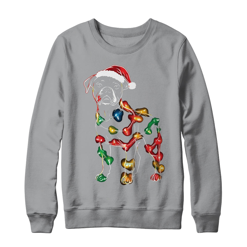 Funny Santa Boxer Retriever Christmas Lights Dog Lover Shirt & Sweatshirt | siriusteestore