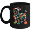 Funny Santa Bull Terrier Retriever Christmas Lights Dog Lover Mug | siriusteestore
